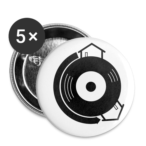 OurLabelRecords vinyl 400dpi - Buttons small 1''/25 mm (5-pack)
