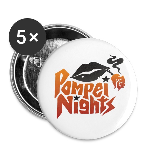 pompei nights logo orangeblackPNG png - Buttons small 1''/25 mm (5-pack)