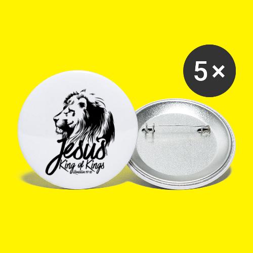 JESUS - KING OF KINGS - Revelations 19:16 - LION - Buttons small 1''/25 mm (5-pack)
