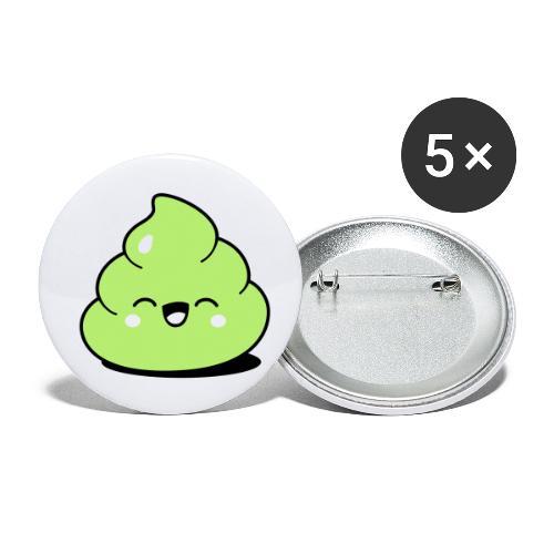 Emoji caca rit - Przypinka mała 25 mm (pakiet 5 szt.)