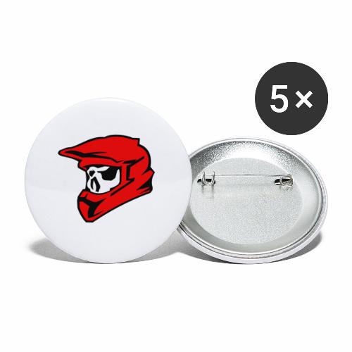 Schaedel Motocross - Buttons klein 25 mm (5er Pack)
