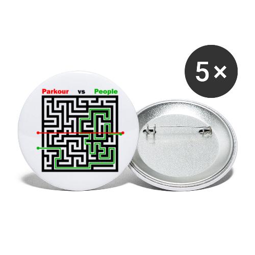 Parkour Maze parkour vs people - Buttons/Badges lille, 25 mm (5-pack)