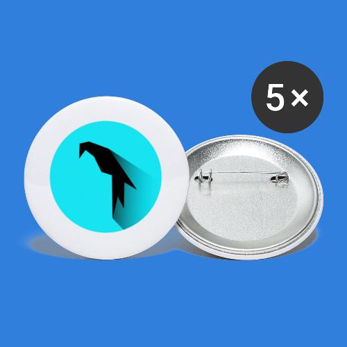 Parrot Logo - Buttons small 1''/25 mm (5-pack)