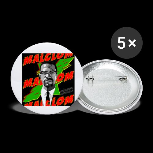 MALCOM by UNDERGROUND SOUNDSYSTEM - Buttons klein 25 mm (5er Pack)