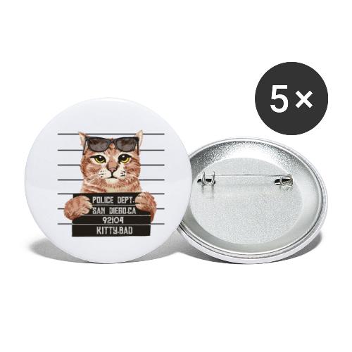 kitty bad - Lot de 5 petits badges (25 mm)