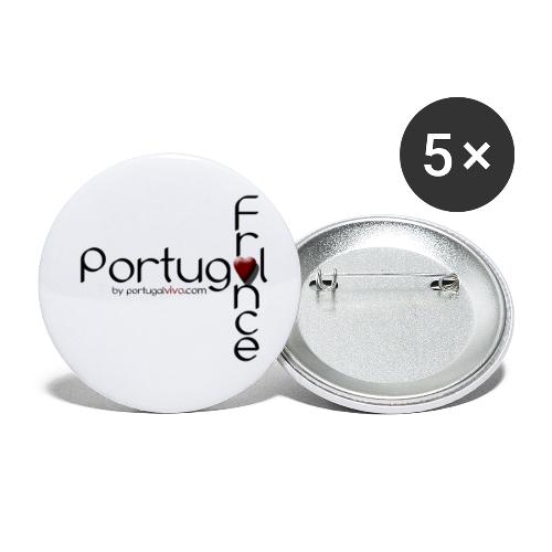 Portugal Love France - Lot de 5 petits badges (25 mm)