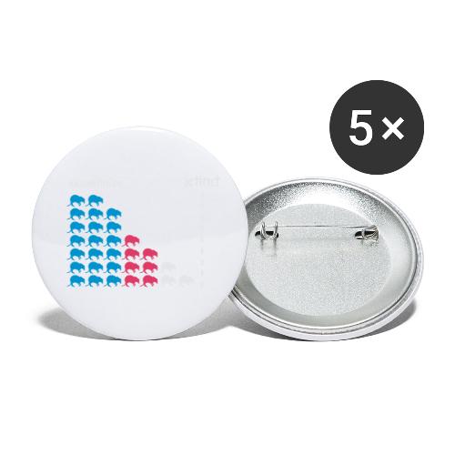Nasenbeutler - Buttons klein 25 mm (5er Pack)
