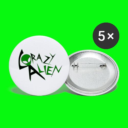 Crazy Alien - Confezione da 5 spille piccole (25 mm)