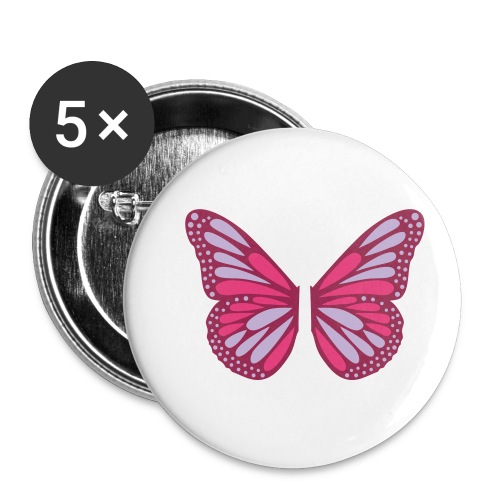 Butterfly Wings - Små knappar 25 mm (5-pack)