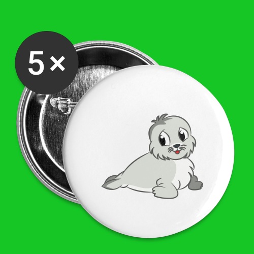 Zeehondje - Buttons klein 25 mm (5-pack)