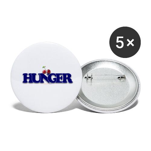TShirt Hunger cerise - Lot de 5 petits badges (25 mm)