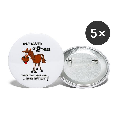 only scared of 2 things - Buttons klein 25 mm (5er Pack)