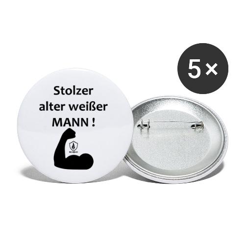 Stolzer alter weißer Mann - Buttons klein 25 mm (5er Pack)
