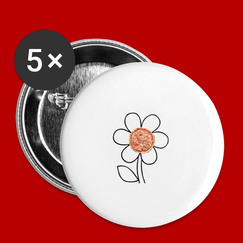 Pizzaflower Edition - Buttons klein 25 mm (5er Pack)