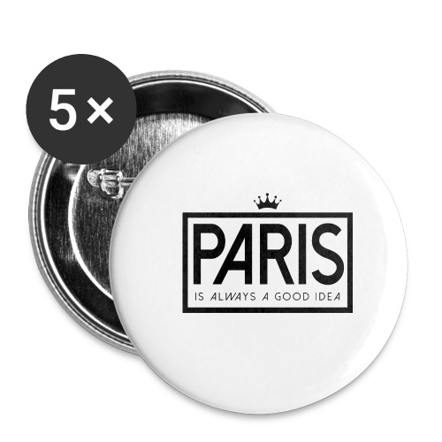 PARIS, FRANCE - Buttons small 1''/25 mm (5-pack)