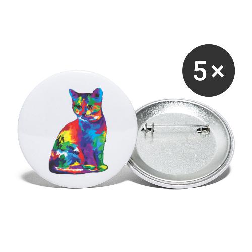 Katze - Buttons klein 25 mm (5er Pack)