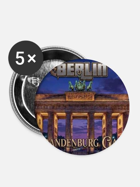 Brandenburger Tor - Buttons klein 25 mm (5er Pack) - Weiß