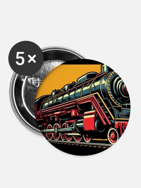 Zug 1 3 - Buttons klein 25 mm (5er Pack) - Weiß