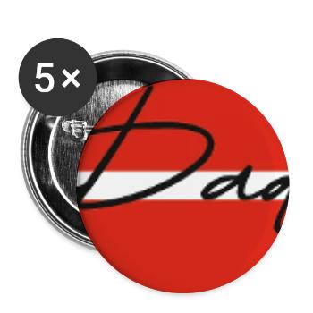 pada & mucci - Buttons klein 25 mm (5er Pack) - Weiß - Vorne