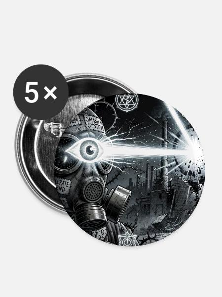 Alchemie des Kollapses - Buttons klein 25 mm (5er Pack) - Weiß