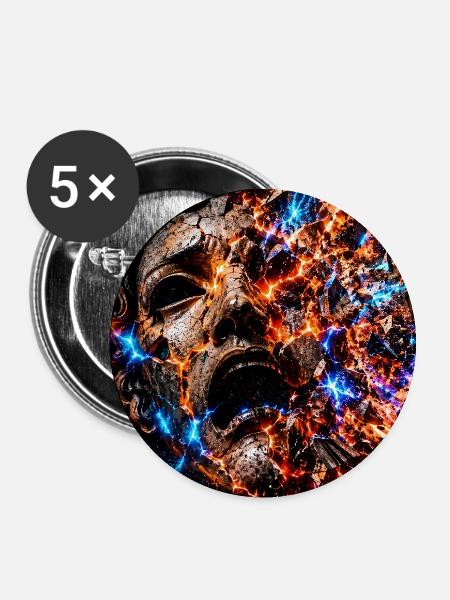 Das Zerbrechen der Persona - Buttons klein 25 mm (5er Pack) - Weiß