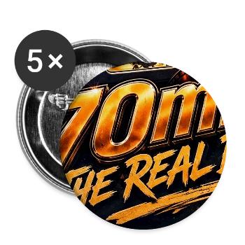 70mm Real Deal Film T-Shirt - Buttons klein 25 mm (5er Pack) - Weiß - Vorne