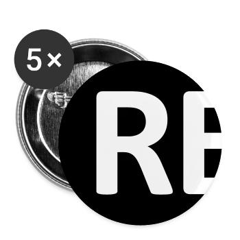 Camera REC recording button. Record, live, rec - Buttons small 1''/25 mm (5-pack) - white - Front