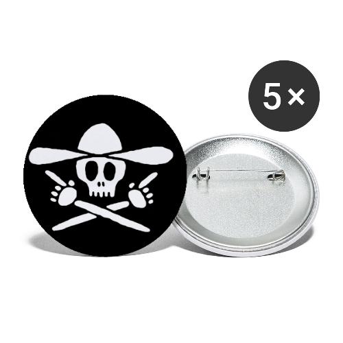 piraten kauboi schwarz - Buttons klein 25 mm (5er Pack)
