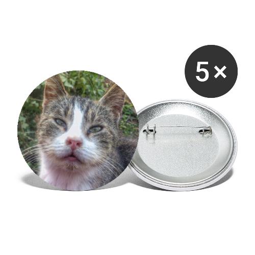 Katze Max - Buttons klein 25 mm (5er Pack)