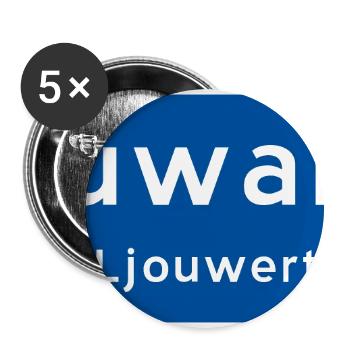 Leeuwarden Ortsschild - Buttons klein 25 mm (5er Pack) - Weiß - Vorne