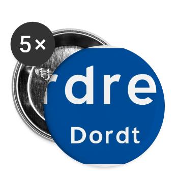 Ortsschild Dordrecht - Buttons klein 25 mm (5er Pack) - Weiß - Vorne