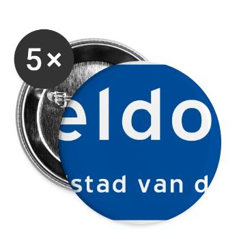 Apeldoorn Ortsschild - Buttons klein 25 mm (5er Pack) - Weiß - Vorne