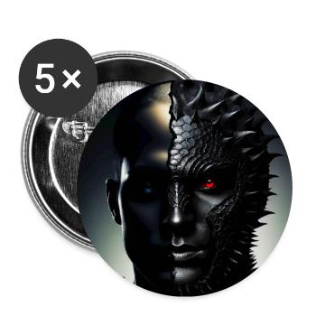 Twins Darkness to - Buttons klein 25 mm (5er Pack) - Weiß - Vorne