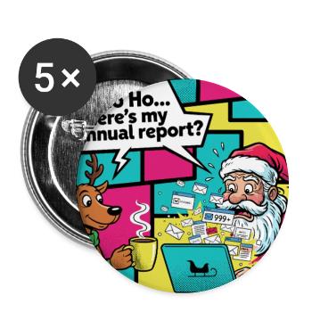 Where is my annual report - Buttons small 1''/25 mm (5-pack) - white - Front