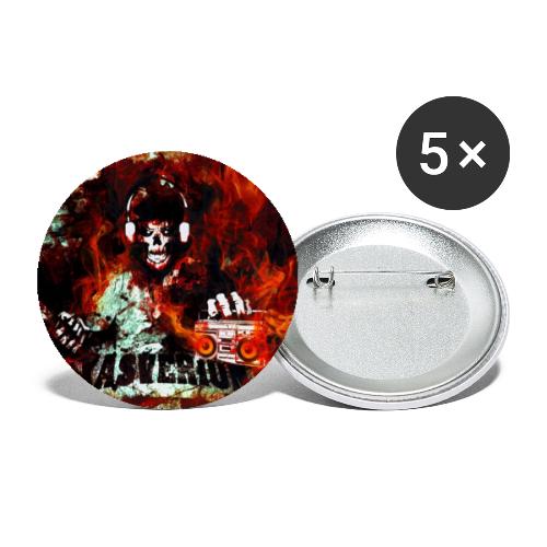 X-Burstofrage - Buttons klein 25 mm (5-pack)