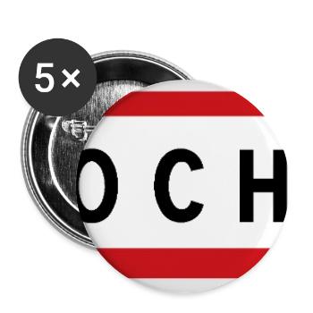 Panneau d'entrée de ville de La Rochelle, Charente - Lot de 5 petits badges (25 mm) - blanc - Devant