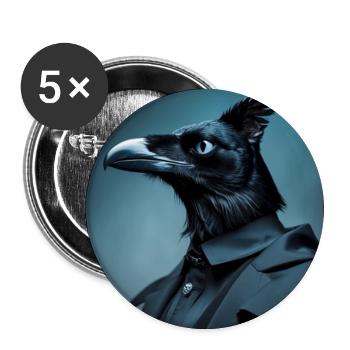 Mystic Eagle Portrait Design - Buttons small 1''/25 mm (5-pack) - white - Front