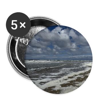 Coastal Magic: Waves and Clouds Holland - Buttons small 1''/25 mm (5-pack) - white - Front