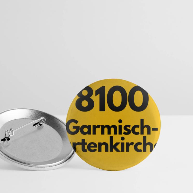 OLD POSTCODE POSTCODE 8100 GARMISCH-PARTENKIRCHEN Buttons small 1''/25 mm (5-pack)