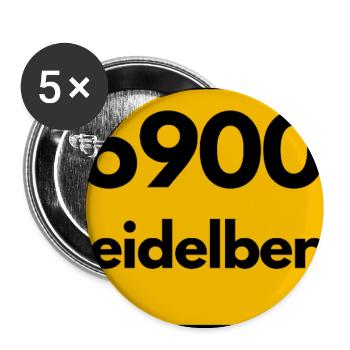 ANCIEN CODE POSTAL RETRO 6900 HEIDELBERG - Lot de 5 petits badges (25 mm) - blanc - Devant