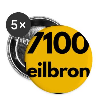 ANCIEN CODE POSTAL RÉTRO 7100 HEILBRONN KILIAN - Lot de 5 petits badges (25 mm) - blanc - Devant