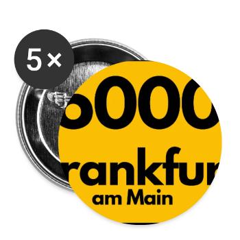 ANCIEN CODE POSTAL RETRO 6000 FRANCFORT-SUR-LE-LE-MAIN - Lot de 5 petits badges (25 mm) - blanc - Devant