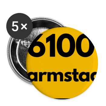 ANCIEN CODE POSTAL RETRO 6100 DARMSTADT HESSEN - Lot de 5 petits badges (25 mm) - blanc - Devant