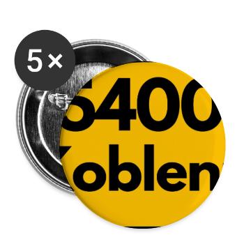 ANCIEN CODE POSTAL RÉTRO 5400 KOBLENZ ALLEMAND - Lot de 5 petits badges (25 mm) - blanc - Devant