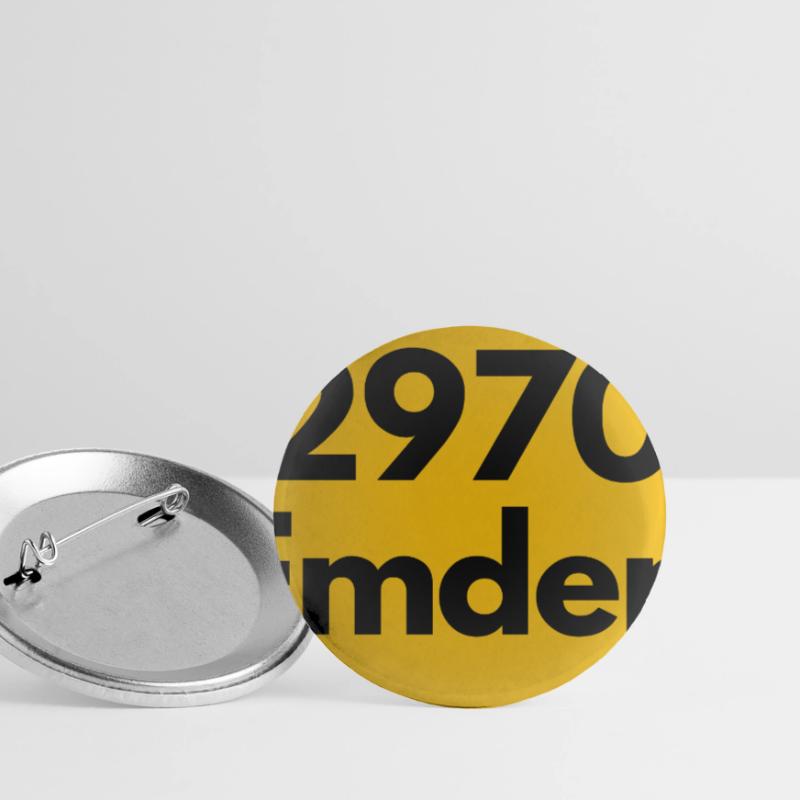 OLD POSTCODE ZIP CODE RETRO ⚓ 2970 Emden Moin moin Buttons small 1''/25 mm (5-pack)