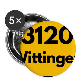 ANCIEN CODE POSTAL RETRO 3120 WITTRINGEN - Lot de 5 petits badges (25 mm) - blanc - Devant