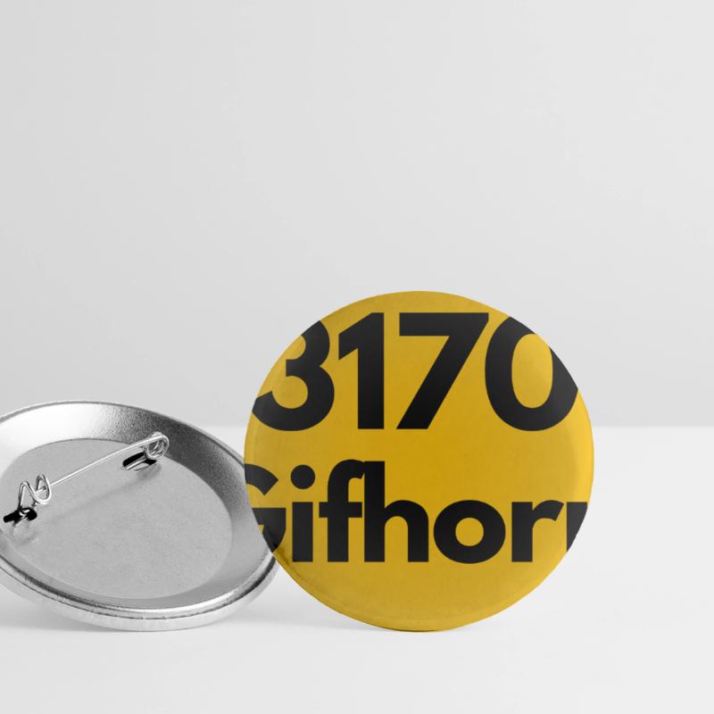 OLD POSTCODE POSTCODE RETRO 3170 GIFHORN – MÜHLEN Buttons small 1''/25 mm (5-pack)