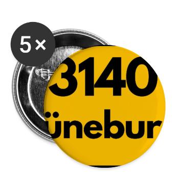 ANCIEN CODE POSTAL RETRO 3140 LÜNEBURG – SALZ - Lot de 5 petits badges (25 mm) - blanc - Devant