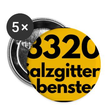 ANCIEN CODE POSTAL RETRO 3320 SALZGITTER - Lot de 5 petits badges (25 mm) - blanc - Devant