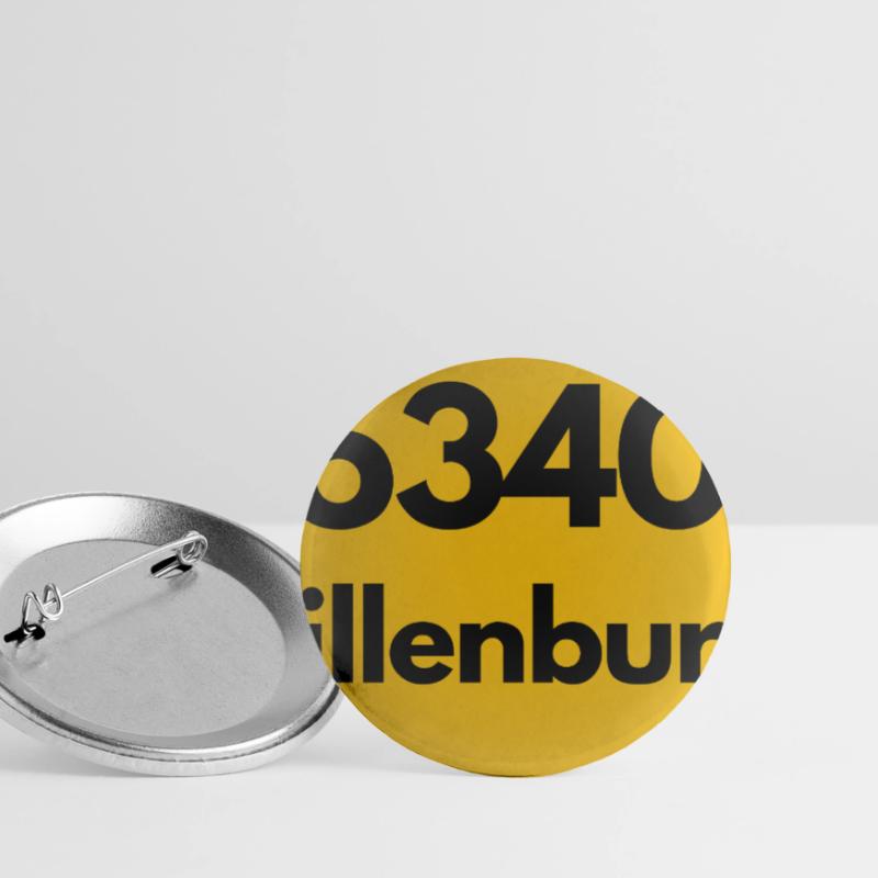 OLD POSTCODE POSTCODE RETRO 6340 DILLENBURG HEIMAT Buttons small 1''/25 mm (5-pack)